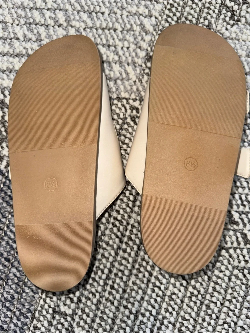 Universal Thread Cream Double Buckle Slide Sandals